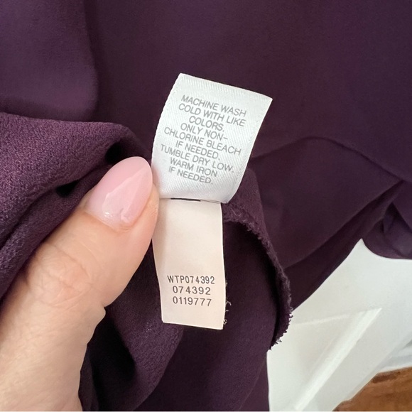 J.Jill Purple Button Up Tunic Shirt - Petite Medium - Preowned EUC - Picture 6 of 9
